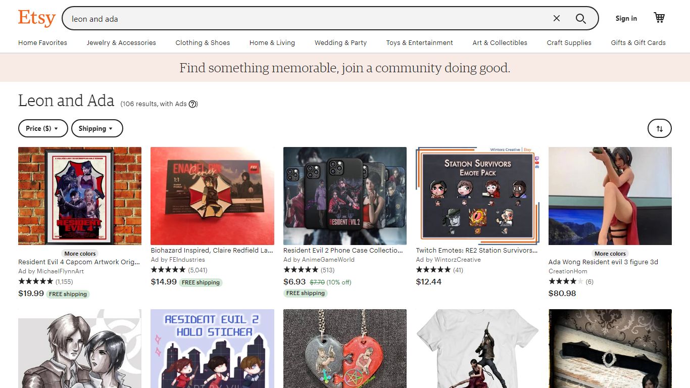 Leon and Ada - Etsy