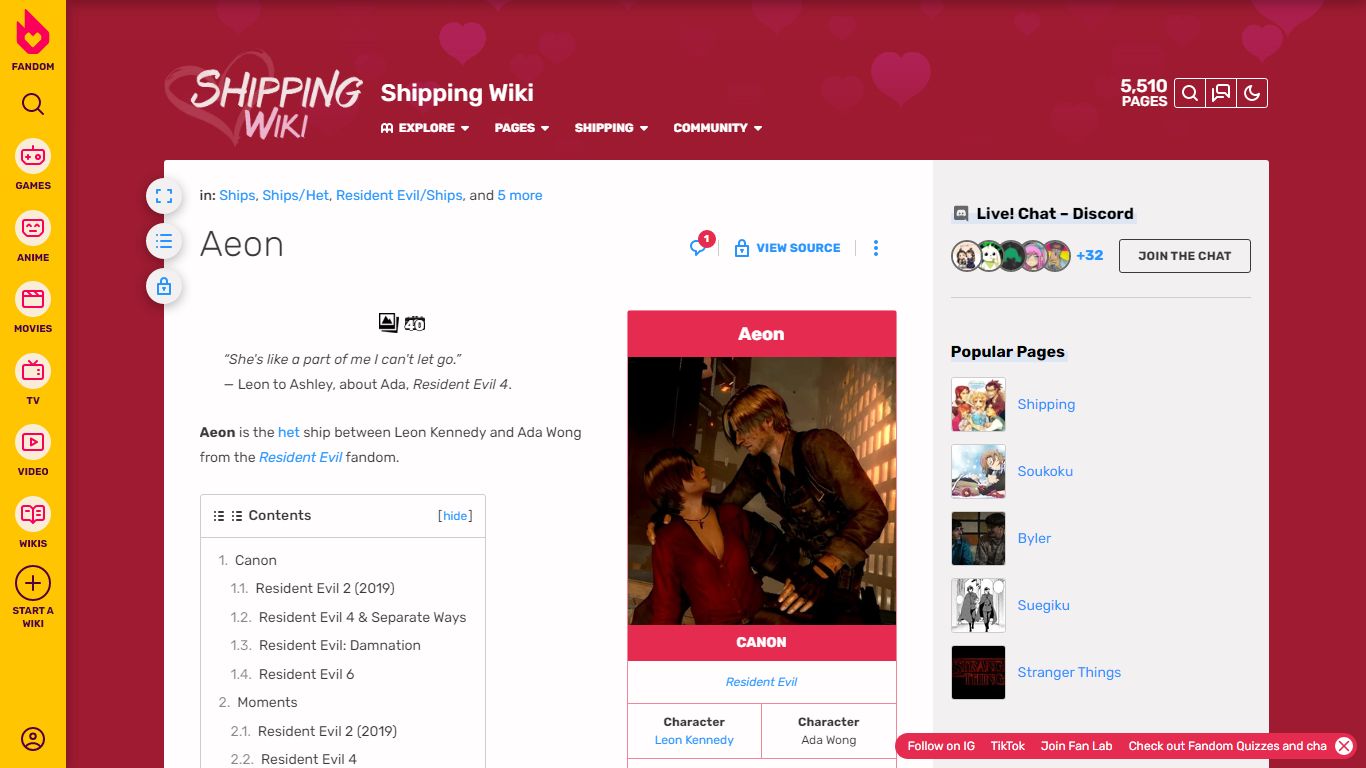 Aeon | Shipping Wiki | Fandom
